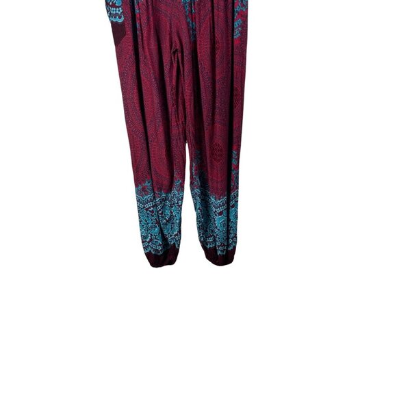 Harem Pants Multicolor Loose Pull On Casual - Picture 2 of 10